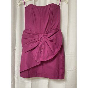 Double Zero Vintage Y2K Strapless Bow Dress cocktail Mini Cotton blend S